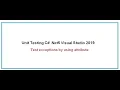 Test exceptions by using attribute Unit Testing C NET 5 Visual Studio 2019 Part 2