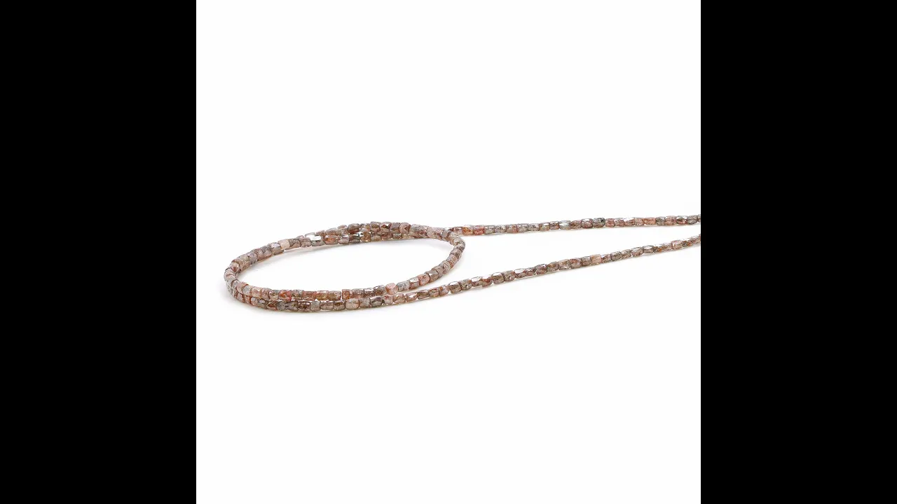 Red Diamond 1.50x1mm to 3x2.50mm Pipe Shape Faceted Beads (15 Inch)