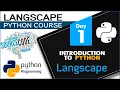 LANGSCAPE PYTHON COURSE - DAY 1 INTRODUCTION TO PYTHON TUTORIALS IN TAMIL