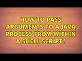 How to pass arguments to a Java process from within a shell script