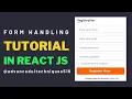 Complete Form Handling Tutorial in React Js in Hindi Forms in React Js React Tutorial in Hindi
