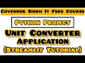 Build a Unit Converter App Using Python and Streamlit Python Tutorial for Beginners