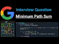 Minimum Path Sum - Dynamic Programming Bottom-Up Approach