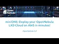 OpenNebula 5 8 - Install with LXD containers in minutes using miniONE