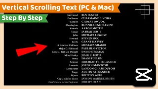Vertical Scrolling or Rolling End Credits Text CapCut PC Tutorial