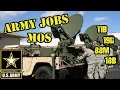 US Army MOS Army jobs
