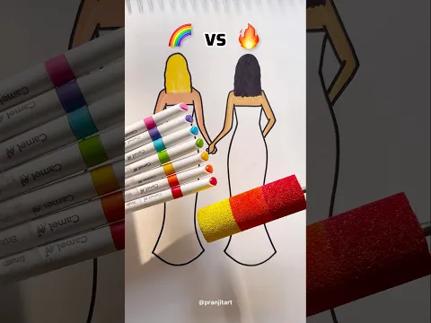 🌈 VS 🔥 | Art Dress 👗🎨✨ #shorts #dressdesign #creativeart
