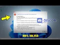 Fix A JavaScript error occurred in the main process Discord Error in Windows 11 10 How To Solve