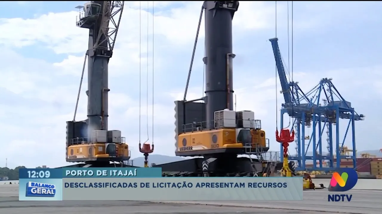 Porto de Itajaí, empresas desclassificadas de licitação apresentam recursos