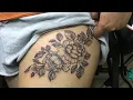 Upper Thigh Floral Tattoo Time Lapse