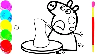 Bath Song Nursery Rhymes for Kids and Babies Peppa Pig Coloring Pages