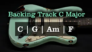 Rock Backing Track C Major 100 BPM C G Am F Guitar Backing Track