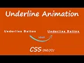 CSS Underline Hover Effect CSS Animation