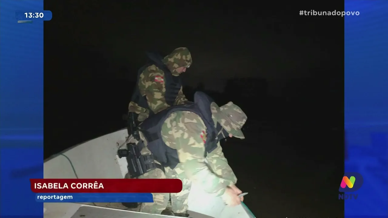 Pesca ilegal no rio Itapocu: polícia ambiental combate uso de rede feiticeira