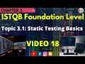 ISTQB Foundation Level CH Static Testing Topic 3 1 Static Testing Basics 18