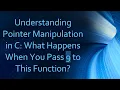 Understanding Pointer Manipulation in C What Happens When You Pass 9 to This Function