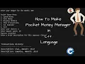 Pocket money manager in cpp language Cpp project