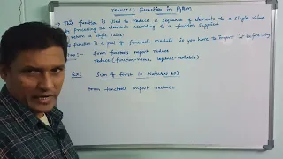 Reduce Function in Python Usage of reduce function Python Programming Telugu