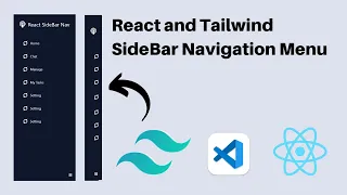 Sidebar Navigation Menu Tutorial using React js and Tailwind css React js and tailwind css
