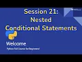 Python for Beginners Nested Conditional Statements