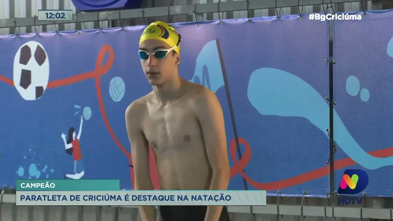 Paratleta de Criciúma é destaque na natação