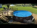 Above Ground Pool Deck How to Build with Material List How to Easily Mix Concrete in Post Holes