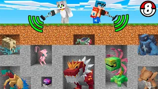 BUSCADORES de TESOROS 💎😍 ¿Que POKÉMON RAROS ENCONTRAREMOS en MINECRAFT?  POKECRAFT Día 8