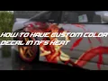 How to import custom decal with color to NFS HEAT