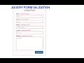 form-validation with jquery in 5 to 6 minutes