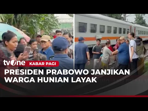 Presiden Prabowo Blusukan ke Permukiman di Bantaran Rel