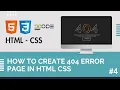 How to Create a 404 Error Page in HTML Create a Custom 404 Page 404 HTML Page