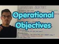 Operational Objectives