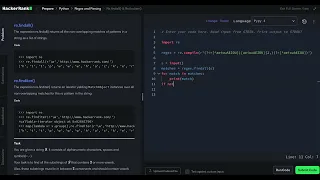 Hackerrank Python Solution Regex and Parsing - Re findall Re finditer