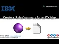 Create a Rules summary report for an ITX Map source file