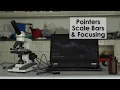 Using pointers scale bars and focusing on a microscope cyanoScope