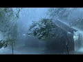 Download Lagu Goodbye Stress \u0026 Beat Insomnia with Heavy Rain \u0026 Thunder Sounds, Strong Wind on Metal Roof at Night