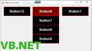 VB NET - How to Make a Drop Down Menu in VbNet Using Buttons with source code
