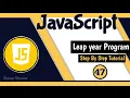JavaScript Program to find Leap year or not practice set JavaScript course Tutorial - 47