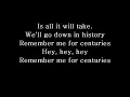 Centuries - Fall Out Boy (Lyrics)