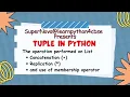 Class 11 CBSE Tuples in Python Operations on Tuoles Creating Tuple Class 11 IP C Sc
