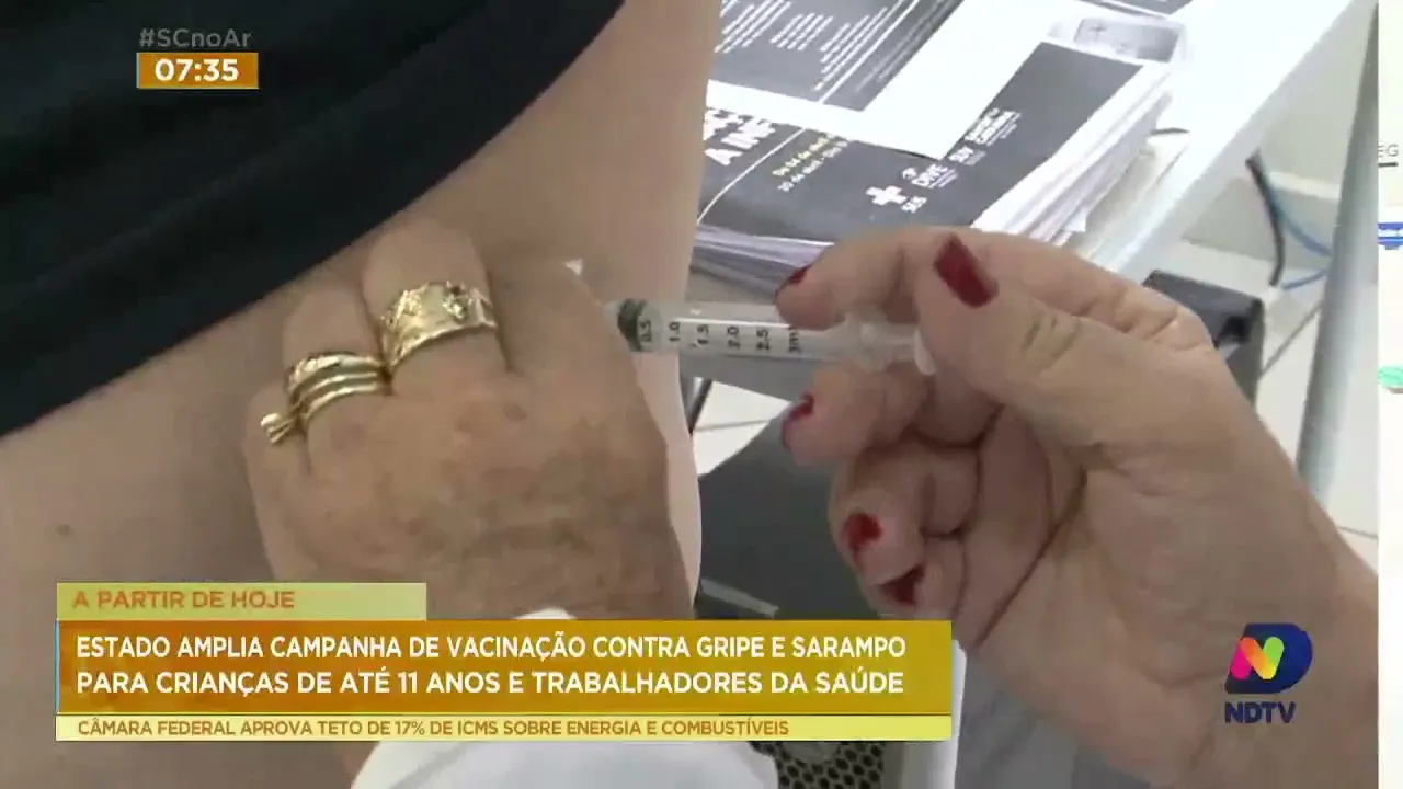 Santa Catarina amplia campanha de vacinação contra gripe e sarampo