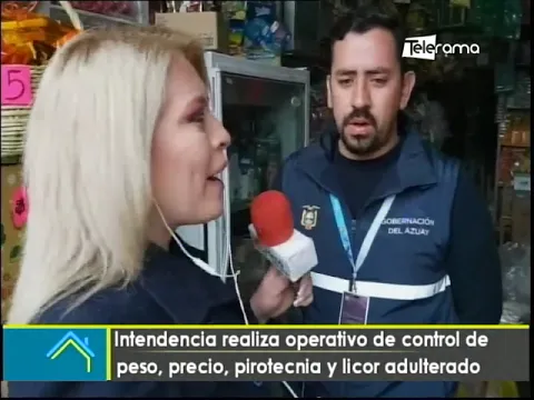 Intendencia realiza operativo de control de peso, precio, pirotecnia y licor adulterado