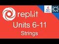 Units 6-11 Strings CodingBytes Java REPL it speedrun