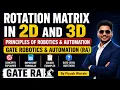 Rotation Matrix in 2D and 3D Principles of Robotics Automation GATE Robotics Automation RA