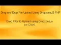 Drag and Drop Files upload Using DropzoneJS and PHP - Dropzone