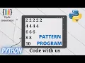 Pattern Program For Python Python for Beginner Code Generator CG