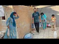 Mustafa builds a new hut with the help of the children Then he worked for Narges