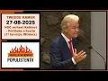 Download Lagu Wilders: Debat Politieke Situatie na vertrek NSC uit Kabinet (1e termijn)