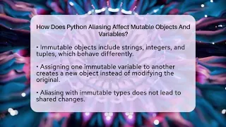 How Does Python Aliasing Affect Mutable Objects And Variables - Python Code School