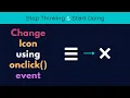 Change Icon using onclick simple JS tricks